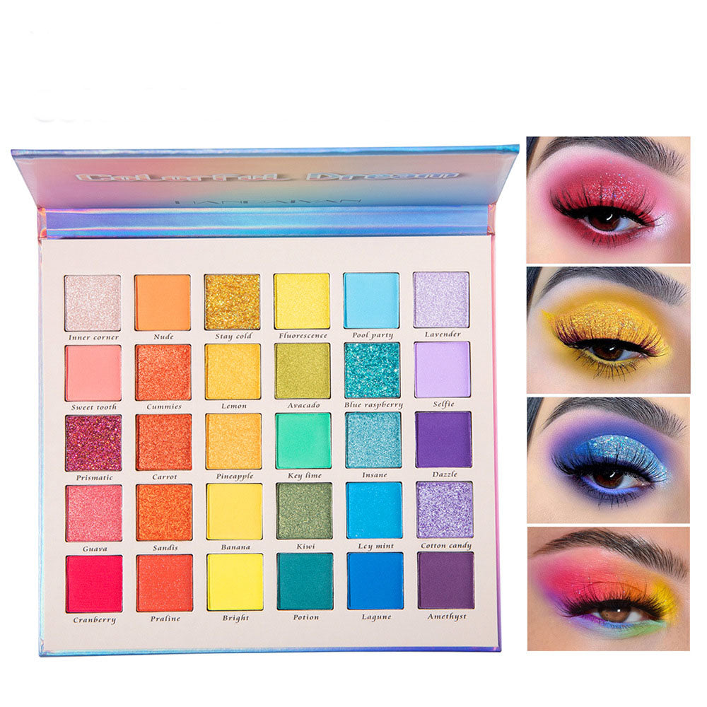 Pearlescent Matte Glitter 30-Color Eyeshadow Palette