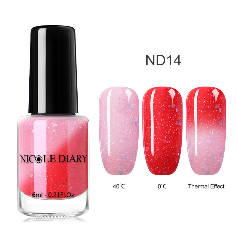 Peelable Glitter Nail Polish Color-changing