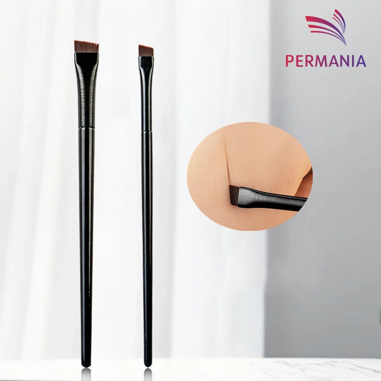 Permania Angled Eyebrow and Eyeliner Brush Set