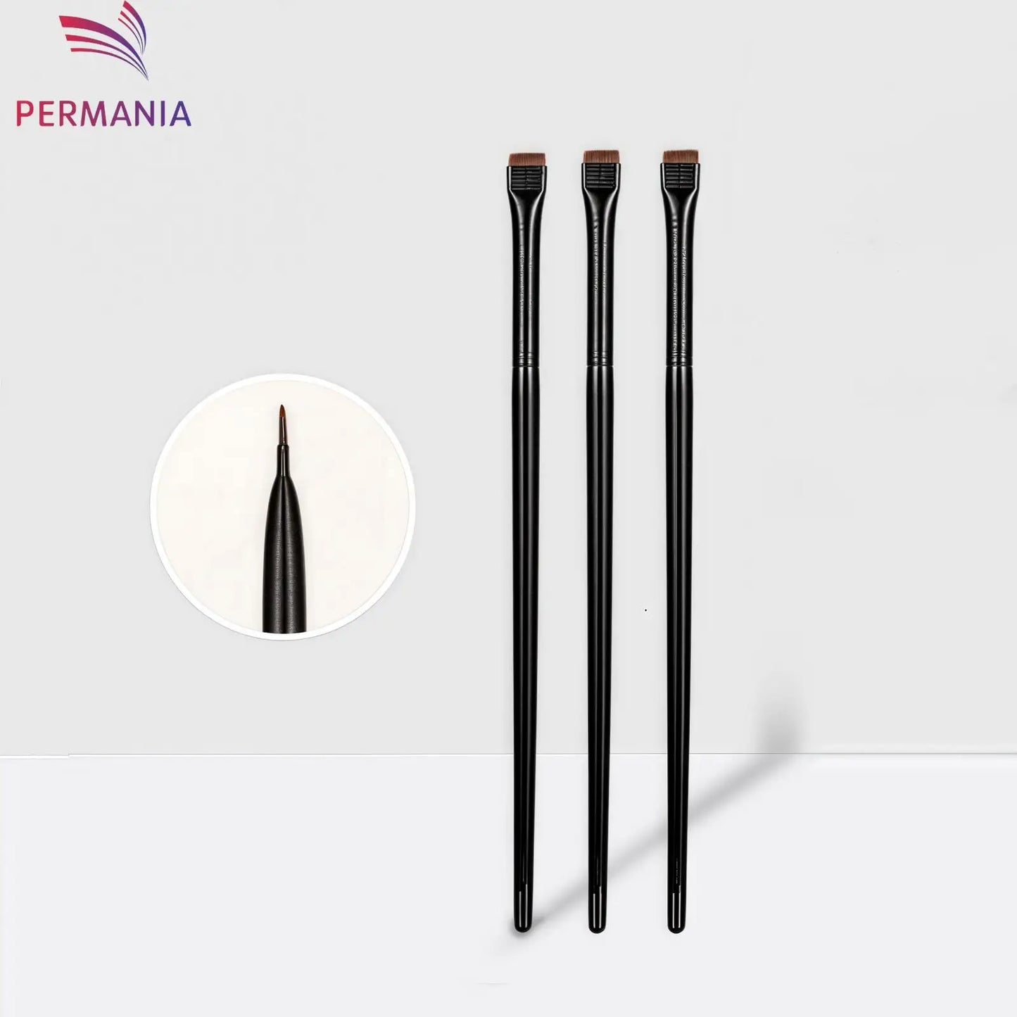 Permania Angled Eyebrow and Eyeliner Brush Set