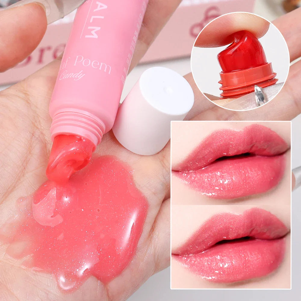 Pink Moisturizing Lip Gloss Soft Tube Plumping Nude Balm