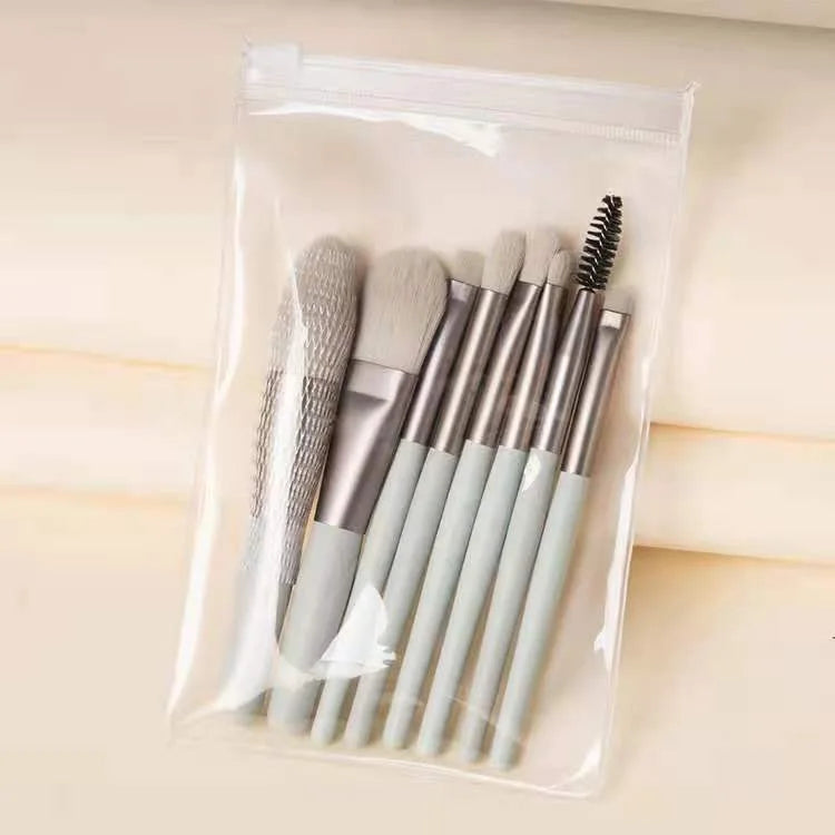 Portable 8Pcs Makeup Brush Set for Flawless Application