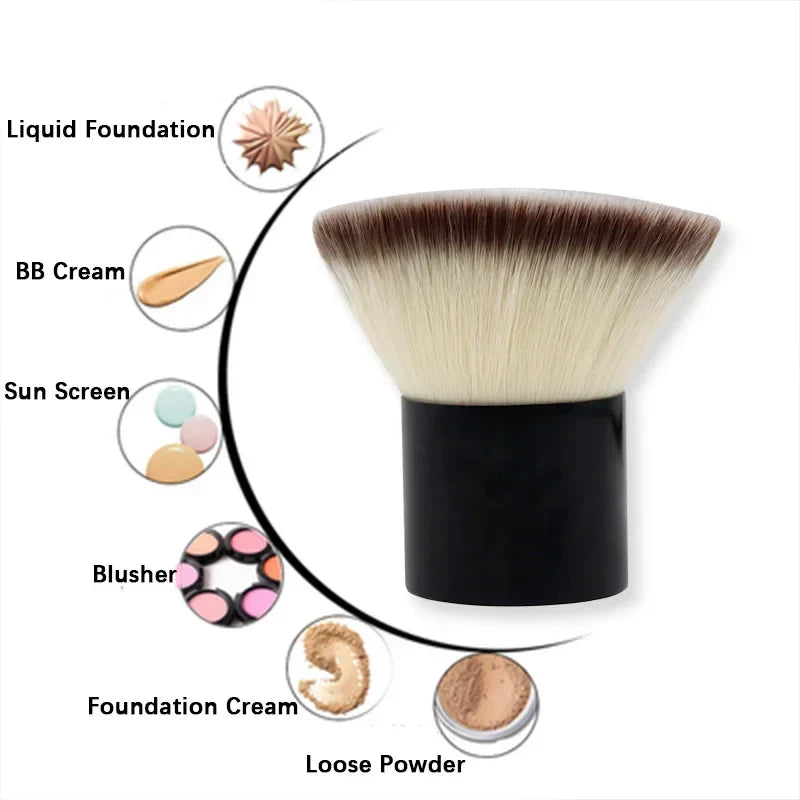 Portable Flat Top Foundation Makeup Brush