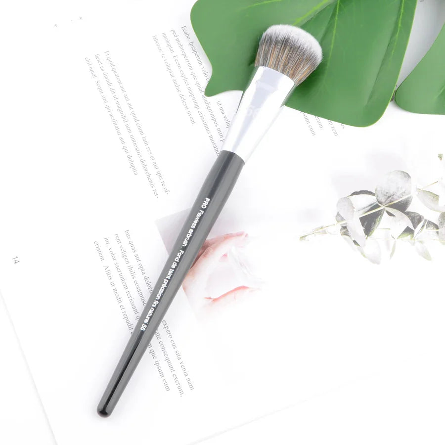 Pro Makeup Brushes with Black Handle
