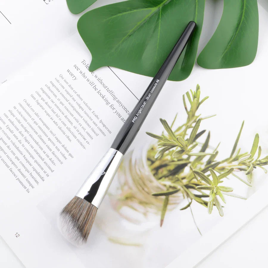 Pro Makeup Brushes with Black Handle