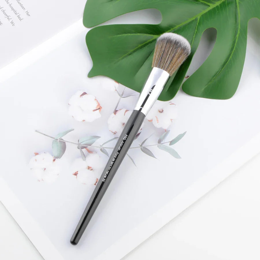Pro Makeup Brushes with Black Handle