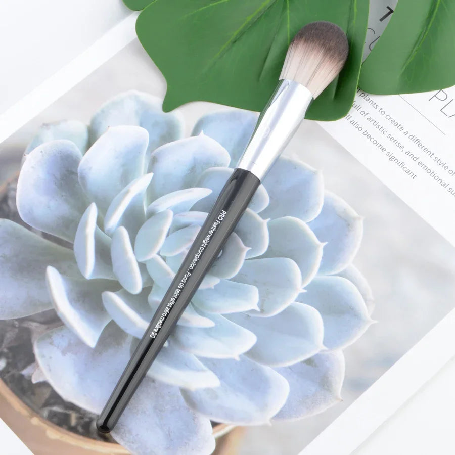 Pro Makeup Brushes with Black Handle