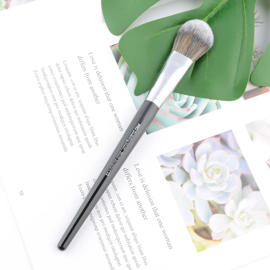 Pro Makeup Brushes with Black Handle