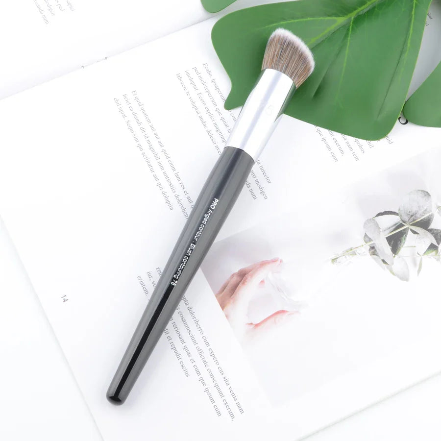 Pro Makeup Brushes with Black Handle