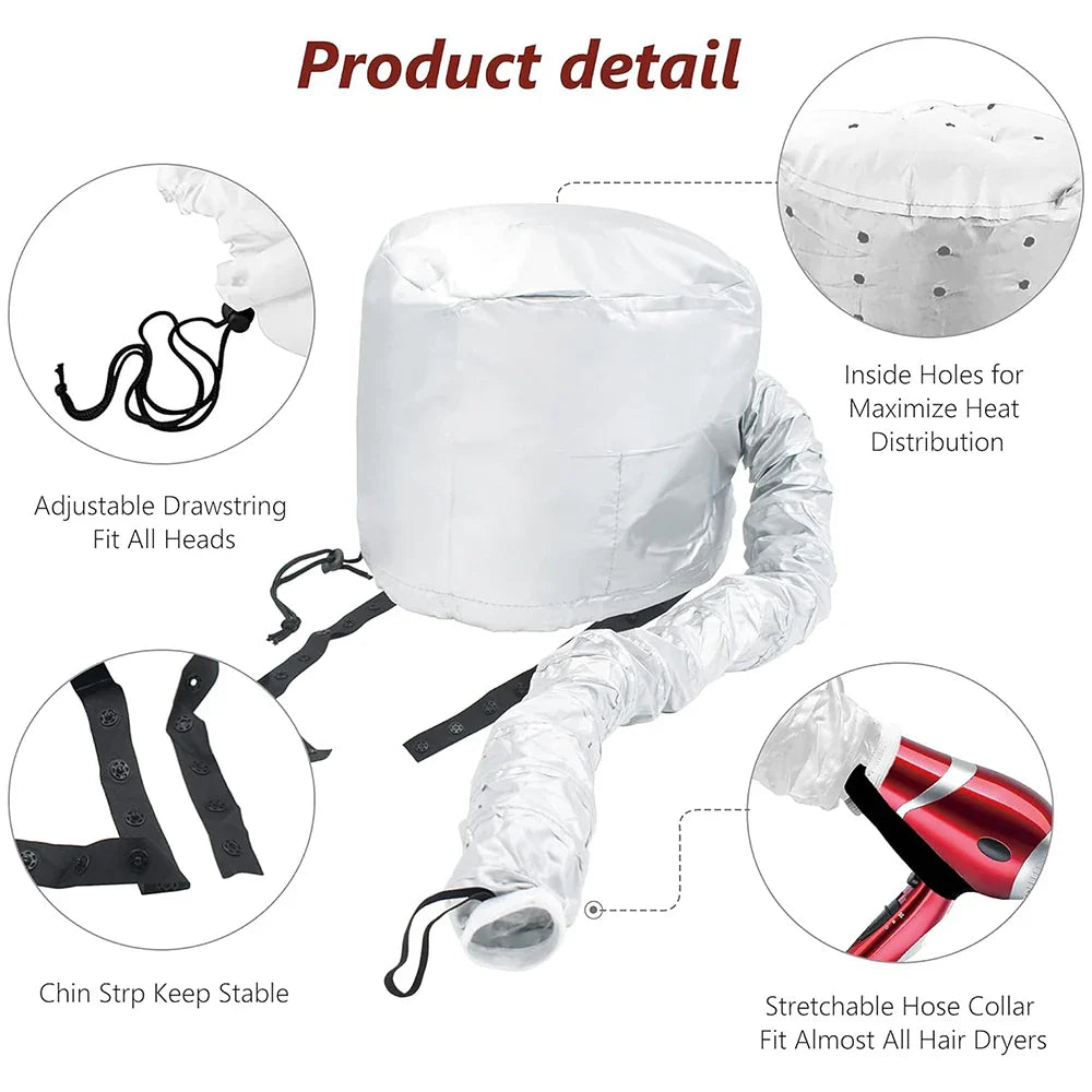 Quick-Dry Hair Bonnet Dryer Cap