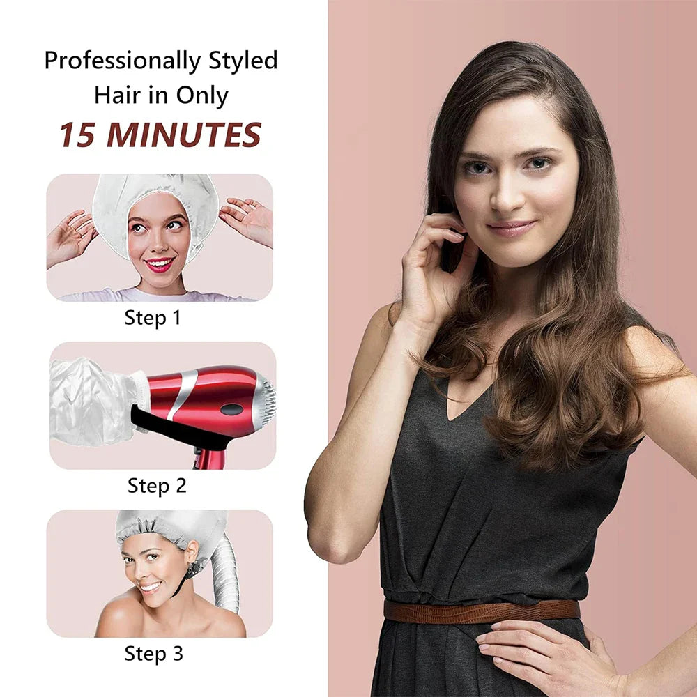 Quick-Dry Hair Bonnet Dryer Cap