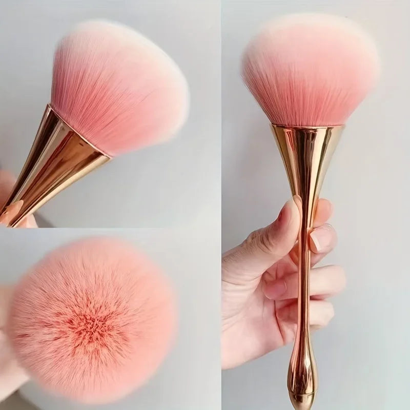 Rose Golden Fan Makeup Brush Set