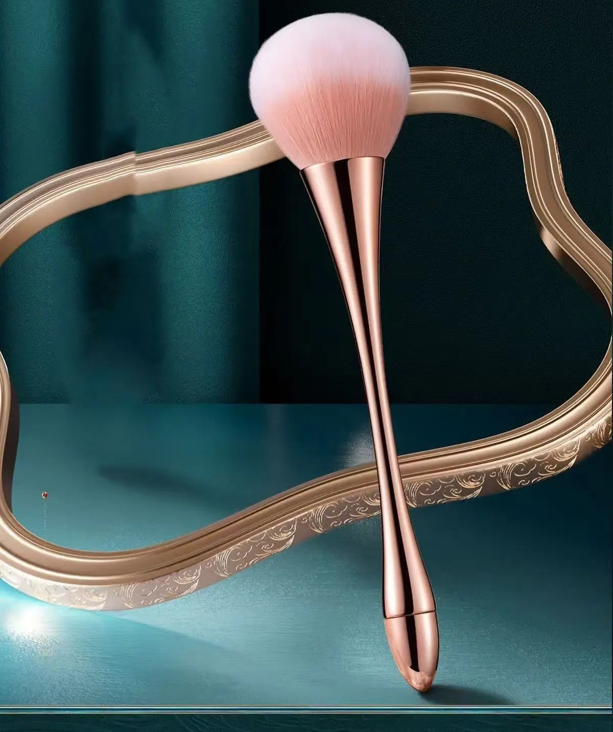 Rose Golden Fan Makeup Brush Set