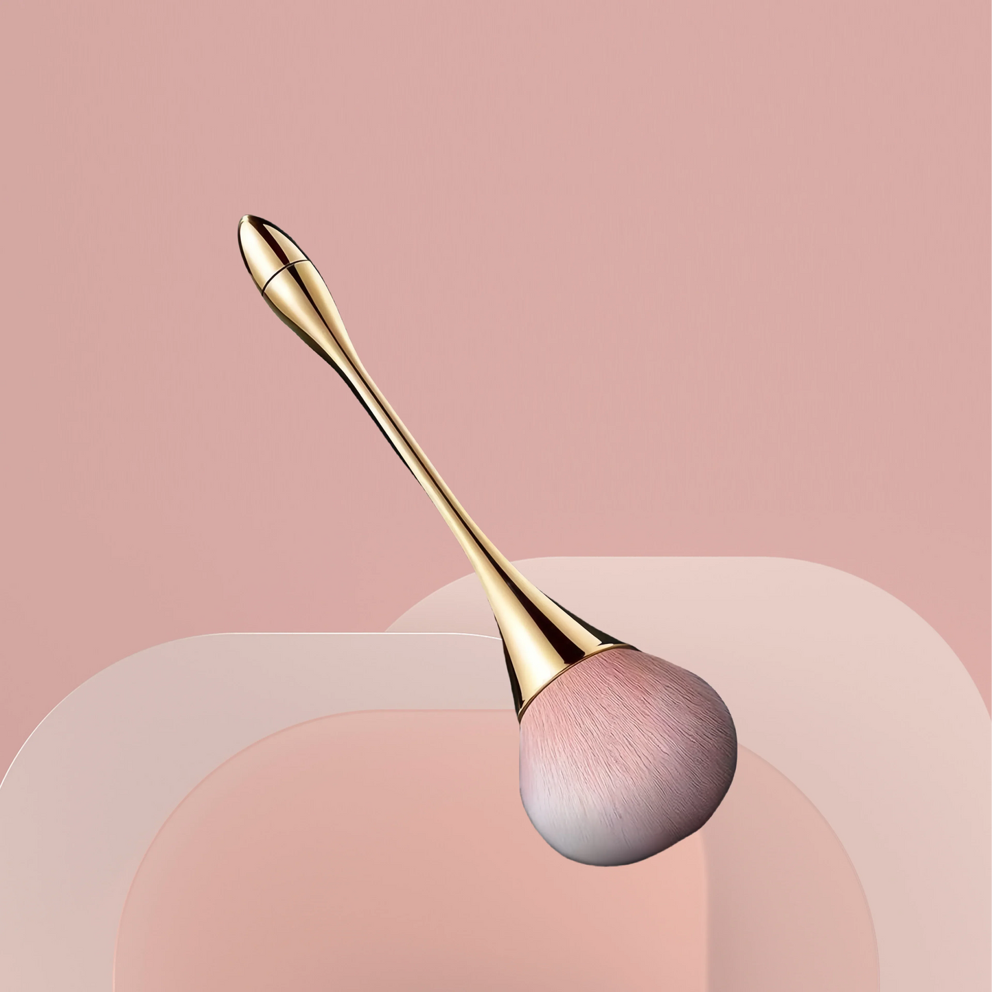 Rose Golden Fan Makeup Brush Set