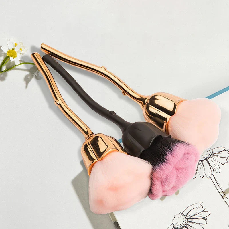 Rose Loose Powder Makeup Brush Set