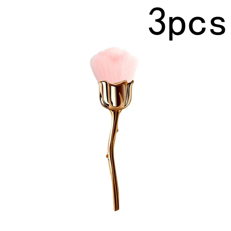 Rose Loose Powder Makeup Brush Set