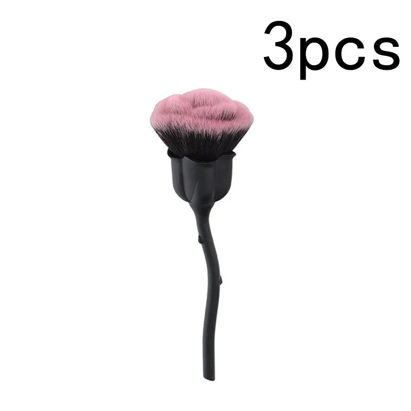 Rose Loose Powder Makeup Brush Set