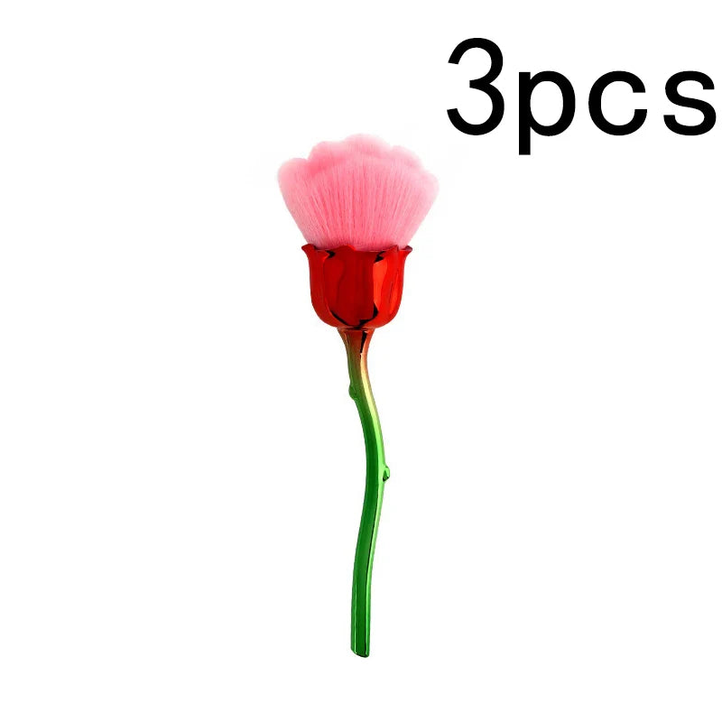 Rose Loose Powder Makeup Brush Set