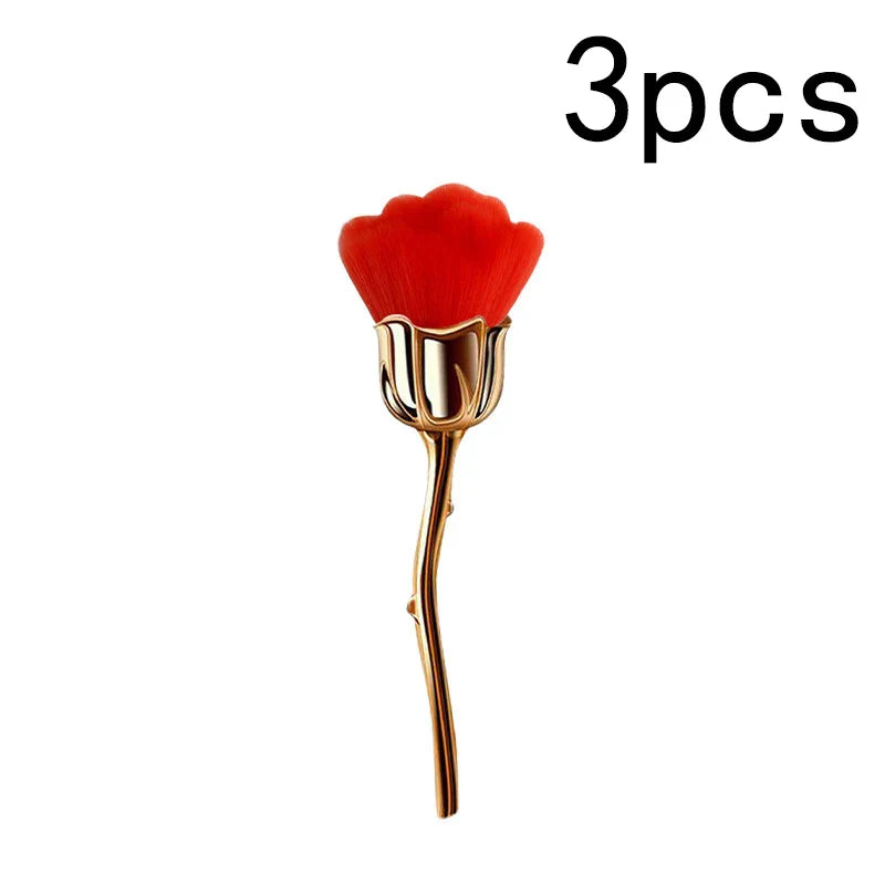 Rose Loose Powder Makeup Brush Set