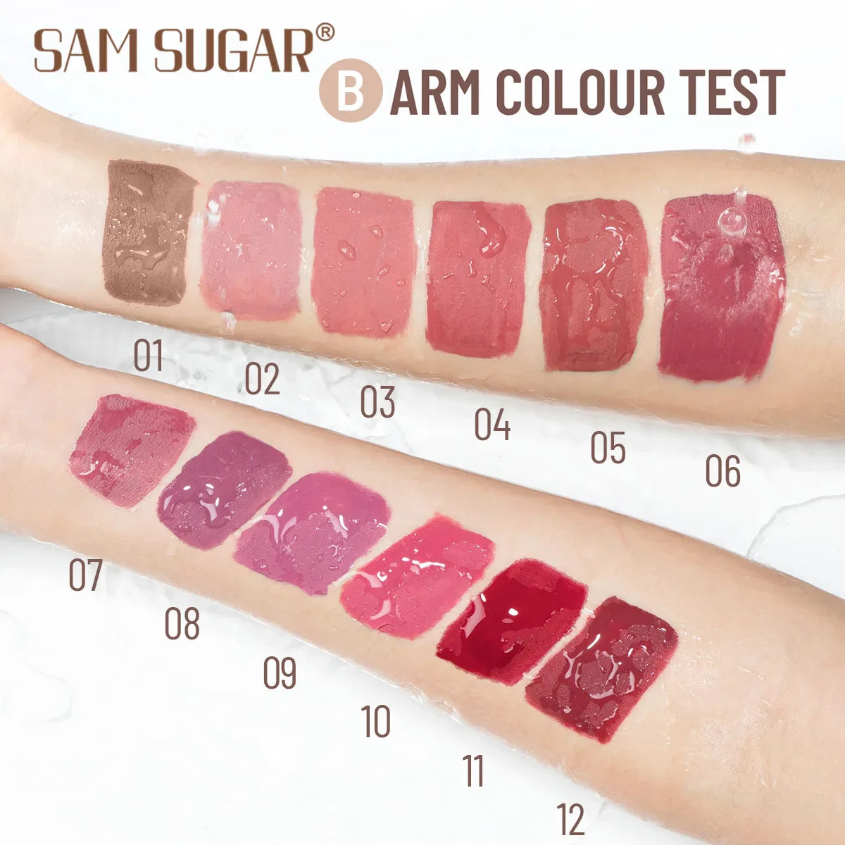 Sam Sugar 12 Piece Multicolor Lip Gloss Set