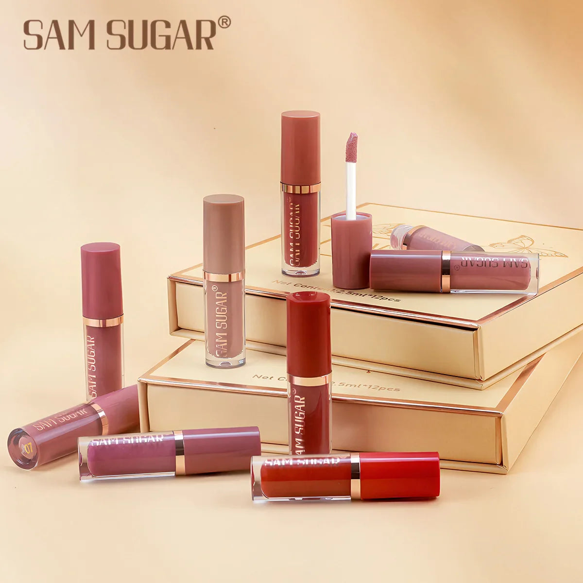 Sam Sugar 12 Piece Multicolor Lip Gloss Set