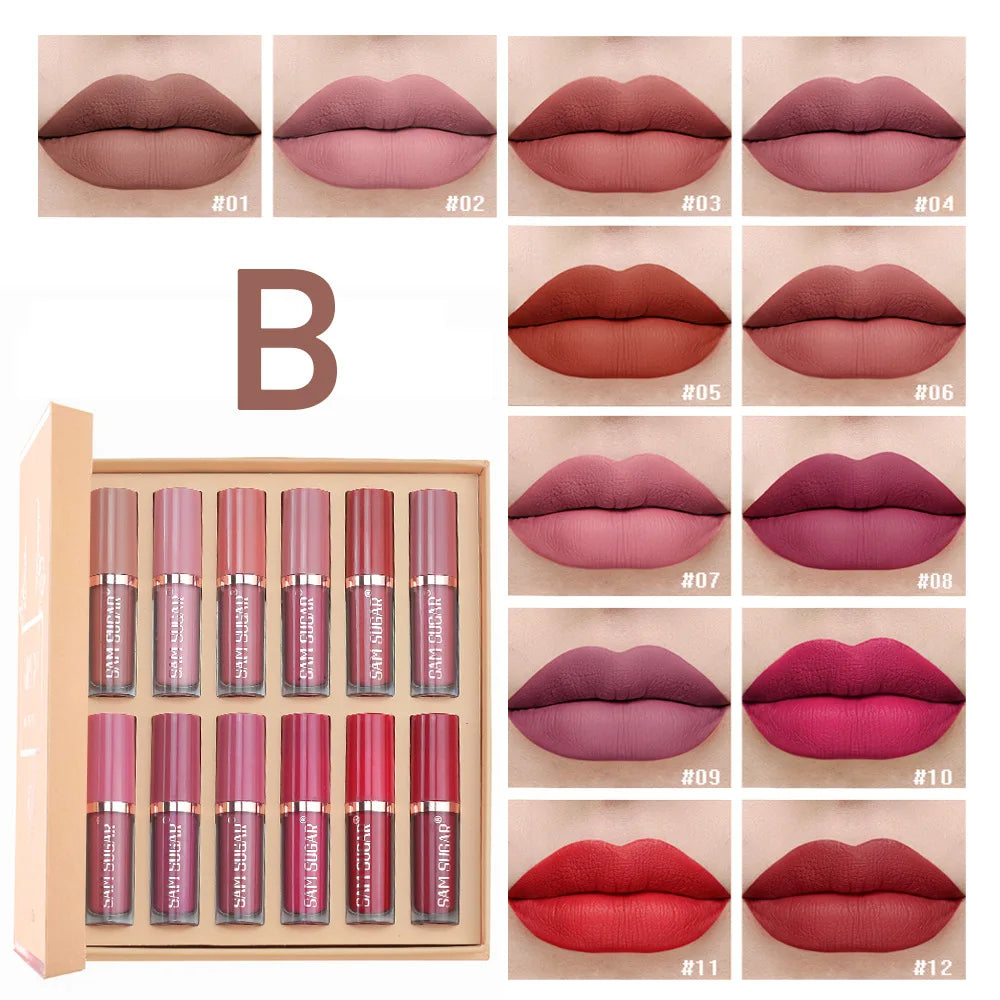 Sam Sugar 12 Piece Multicolor Lip Gloss Set