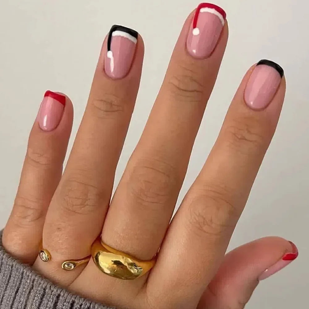 Santa Claus Fake Nail Tips - Festive Nail Art