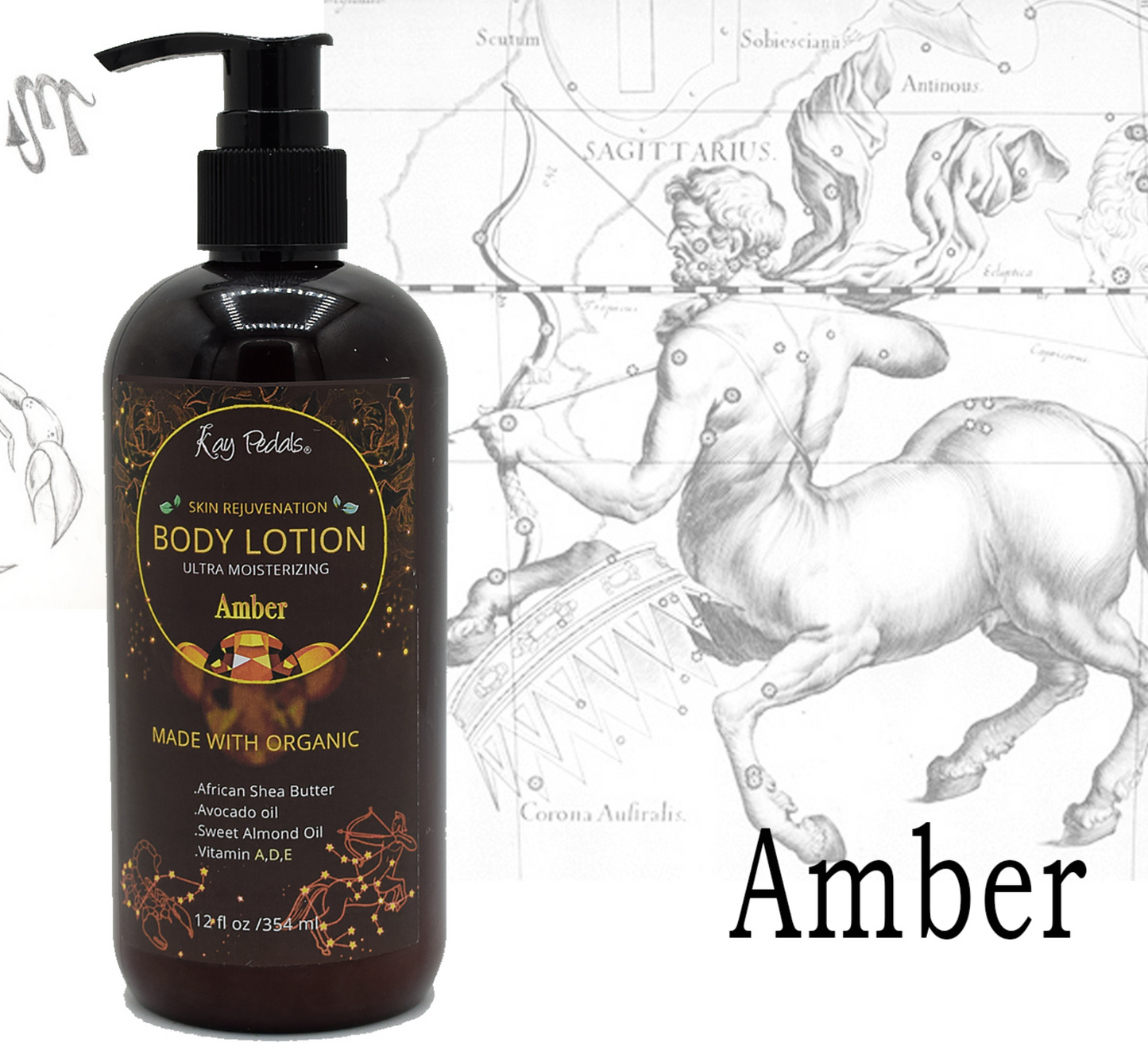 Amber Natural Organic Body Lotion 12oz