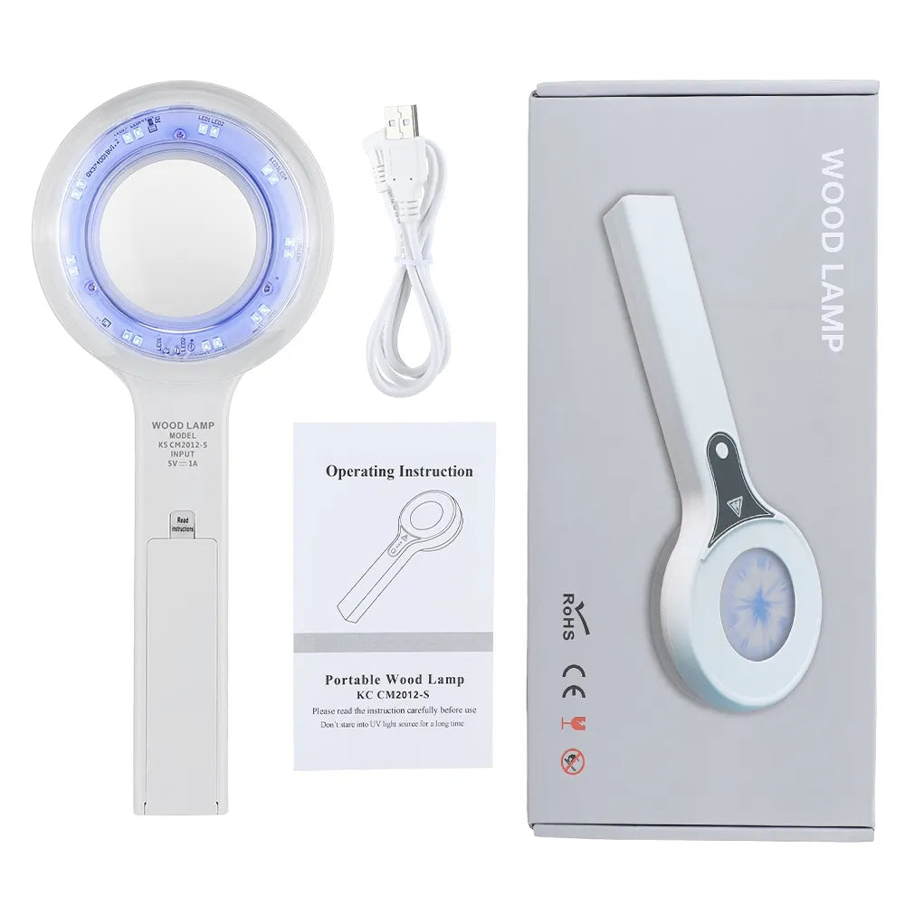 NNEOBA UV Skin Analyzer for Beauty and Facial Testing - Wood Lamp Light Detection