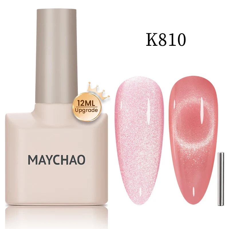 Maychao 12ml Cat Eye Gel Nail Polish Rainbow Effect
