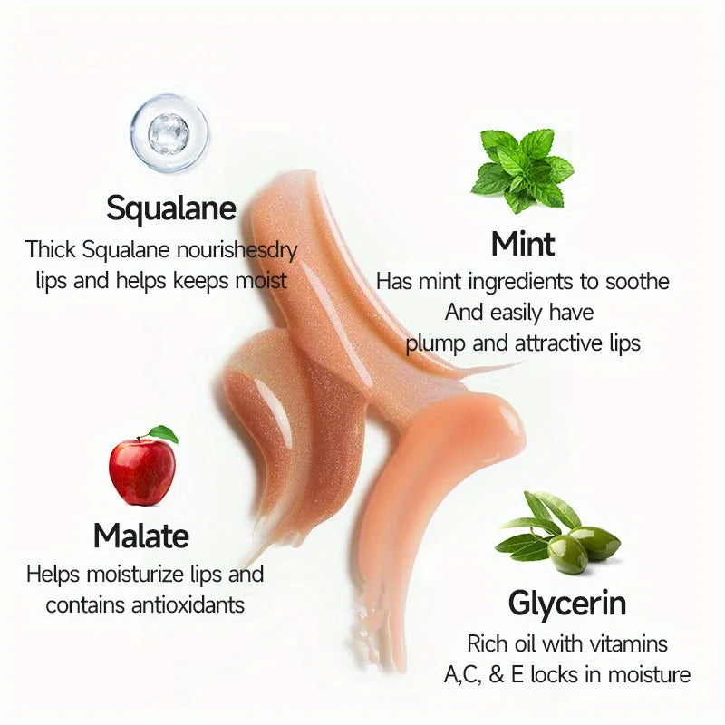 Shimmer Lip Oil Gloss for Fuller Lips