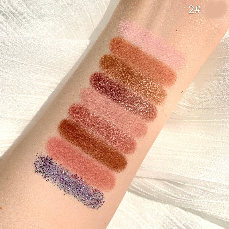 Shimmering Matte Glitter 9 Color Eyeshadow Palette