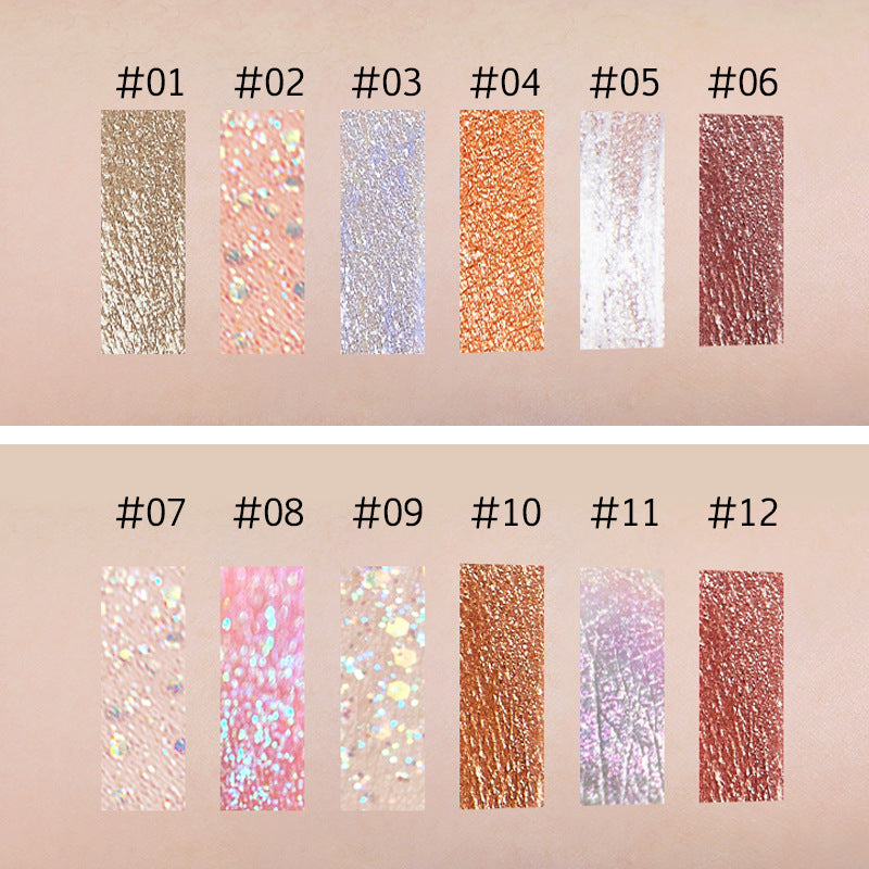 Shimmering Six-Color Liquid Eyeshadow Palette