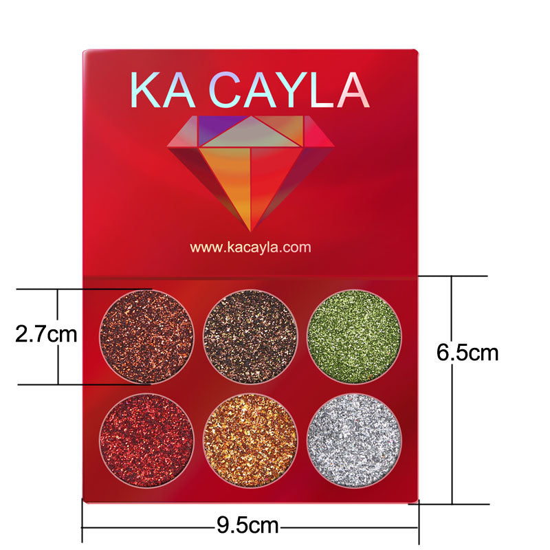 Six-Shade Diamond Sequin Eyeshadow Palette