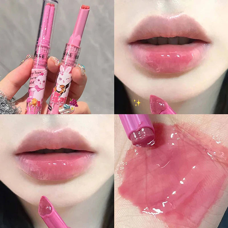 Solid Lip Gloss Gege Bear Garden Pink Rabbit Lip Balm Set