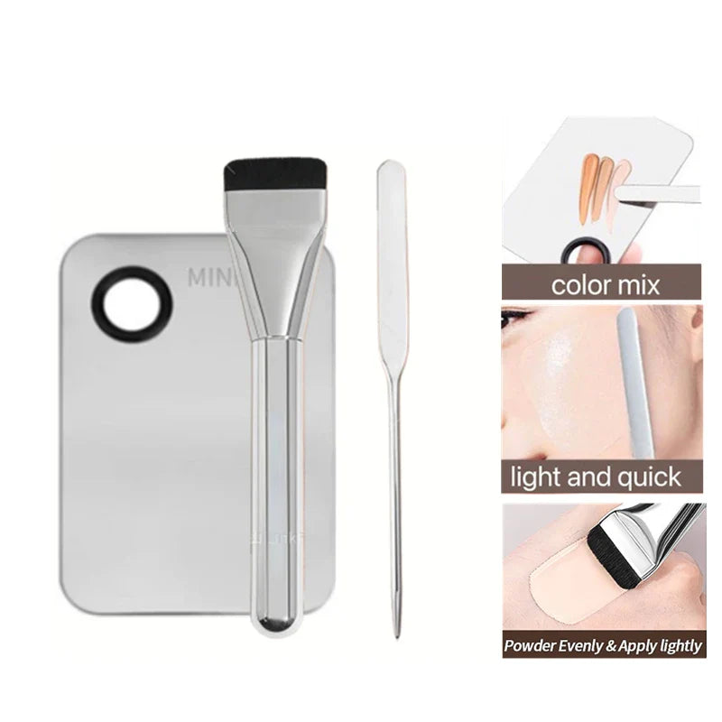 Stainless Steel Makeup Mixing Palette Set