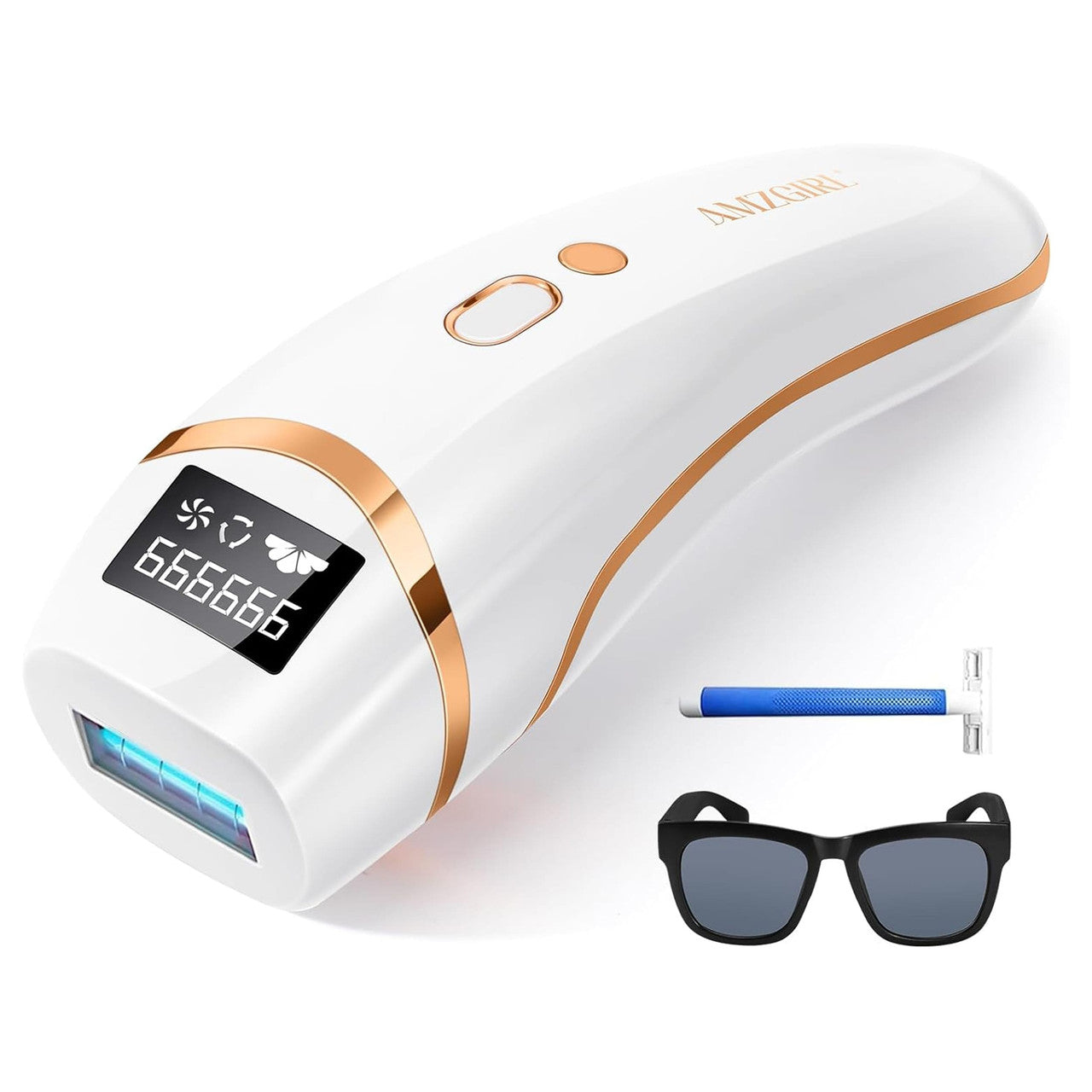 Laser Hair Removal for Women and Men, IPL Hair Removal 999,999 Flashes Permanent Hair Re D970-T17-W