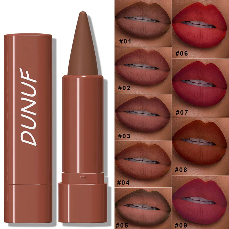 Tapered Gradient Lip Liner Matte Black Brown Velvet Lip Makeup