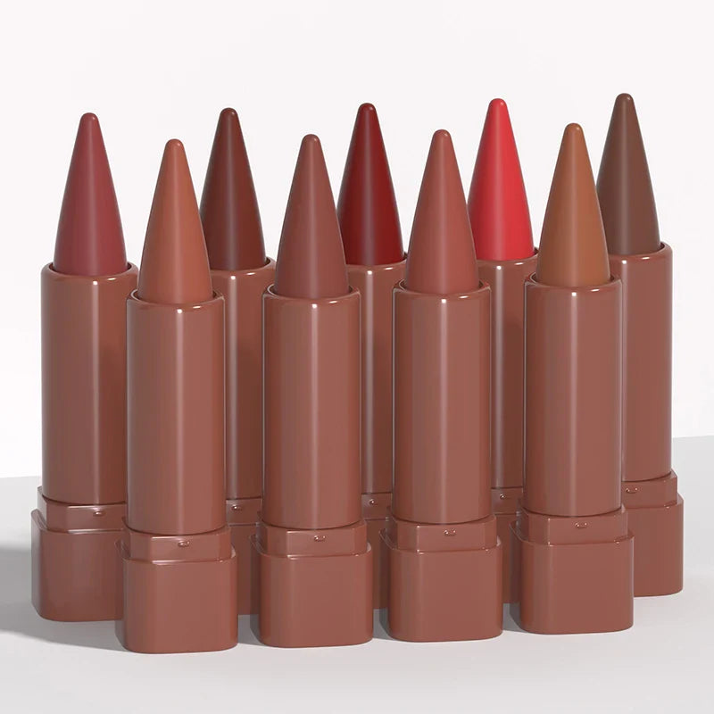 Tapered Gradient Lip Liner Matte Black Brown Velvet Lip Makeup