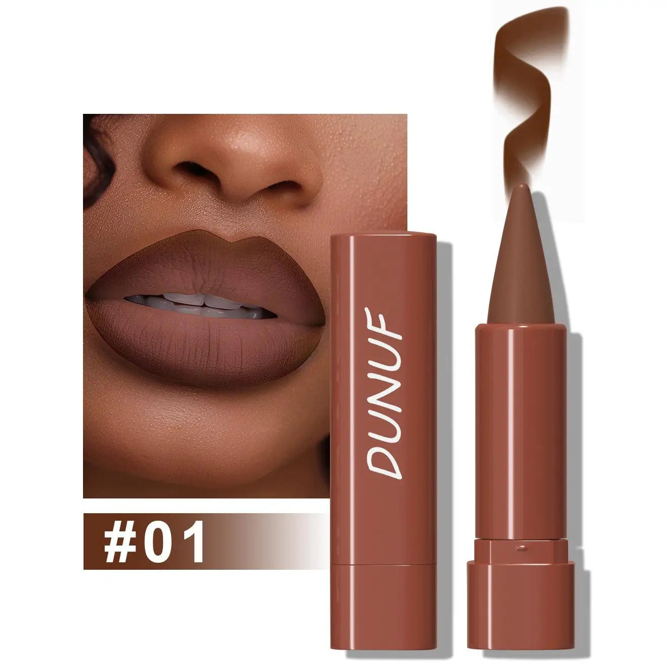 Tapered Gradient Lip Liner Matte Black Brown Velvet Lip Makeup
