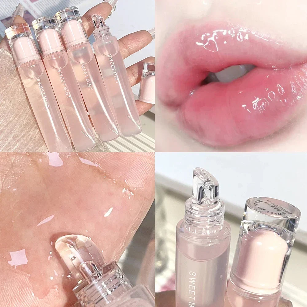 Transparent Jelly Lip Gloss Makeup Plumping Moisturizing Oil