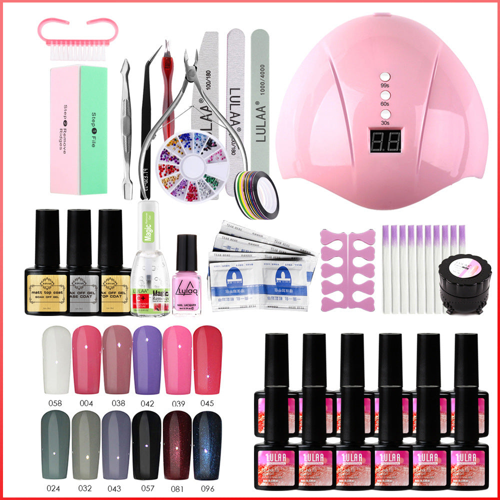 UV Phototherapy Nail Polish Glue Set