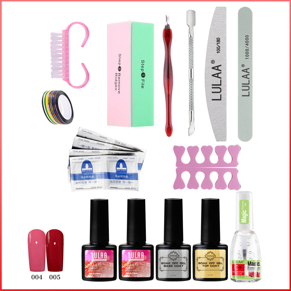 UV Phototherapy Nail Polish Glue Set