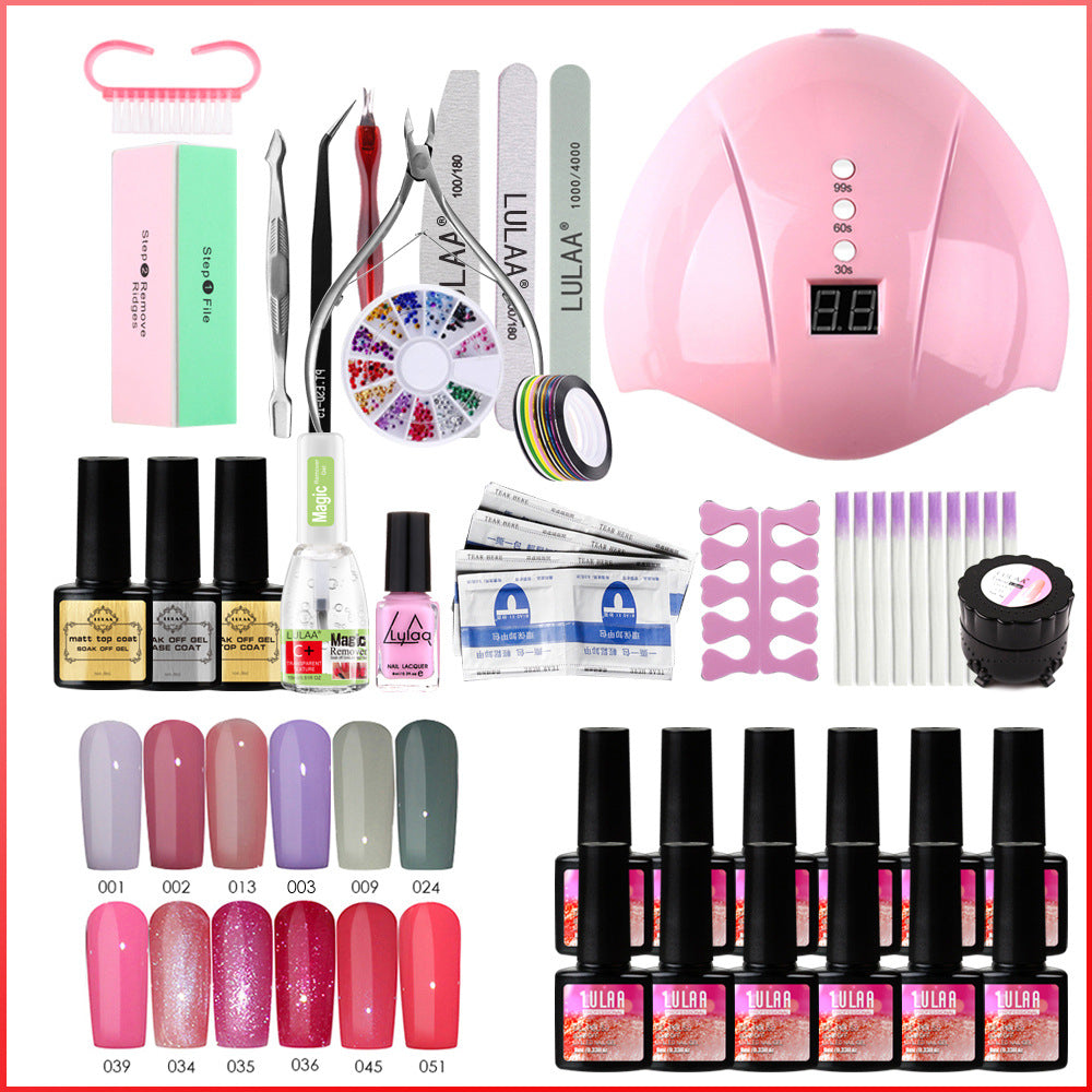 UV Phototherapy Nail Polish Glue Set