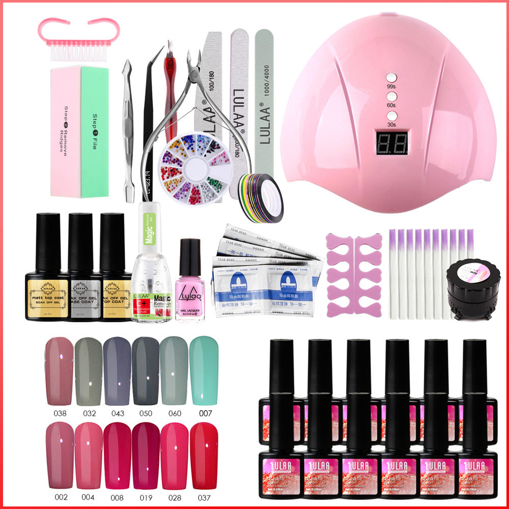 UV Phototherapy Nail Polish Glue Set