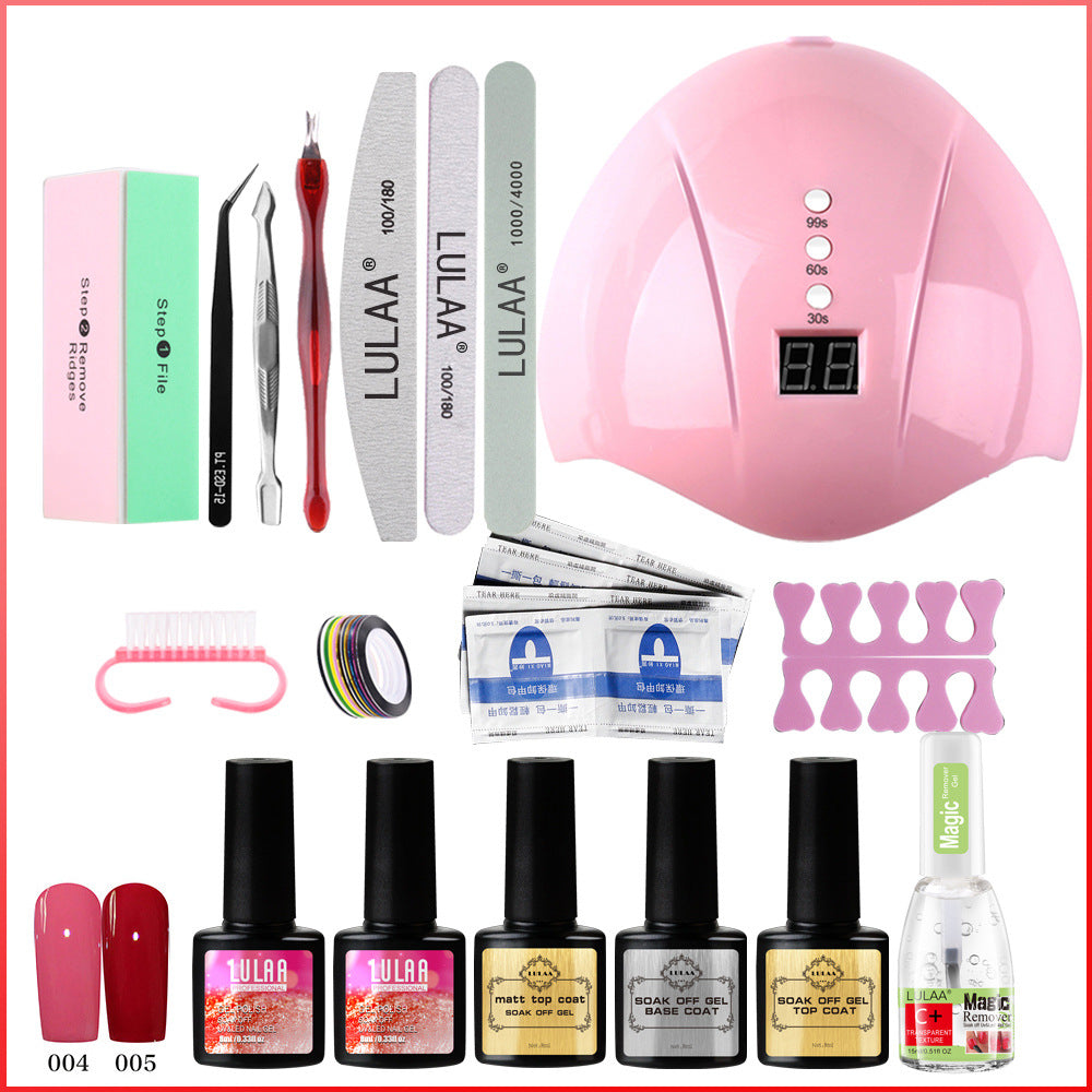 UV Phototherapy Nail Polish Glue Set