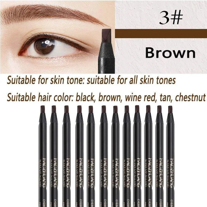 Ultimate 12PCS Waterproof Eyebrow Pencil Set for Flawless Brows