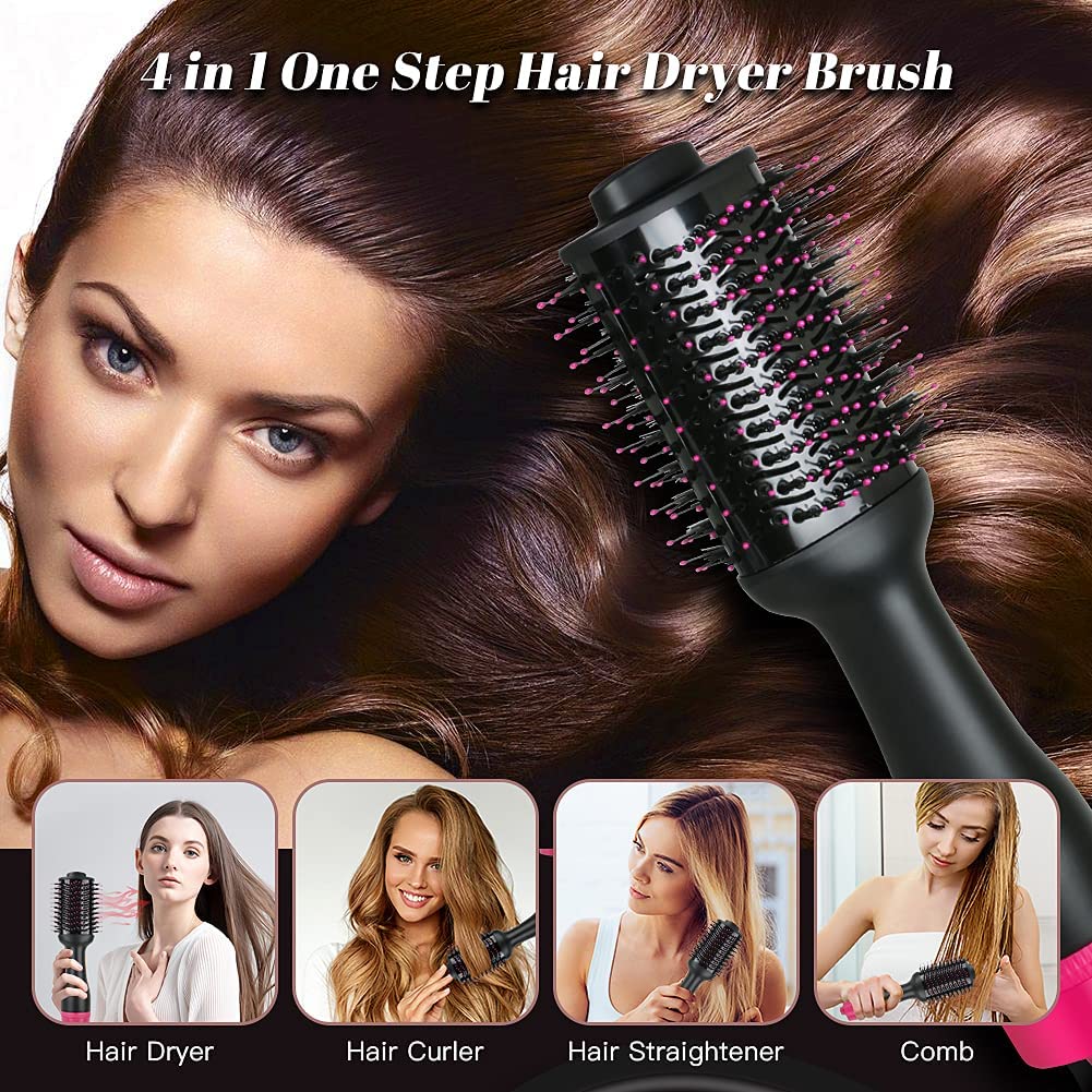 NNEDSZ -Step Hair Dryer Negative Ion Anti-Frizz Blowout for Drying,Straightening, Curling and Volumizer (AU Plug)