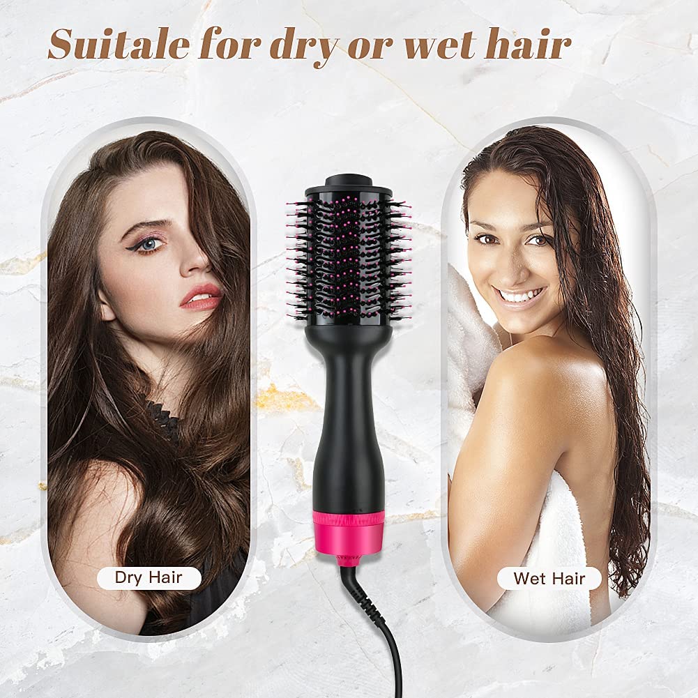 NNEDSZ -Step Hair Dryer Negative Ion Anti-Frizz Blowout for Drying,Straightening, Curling and Volumizer (AU Plug)