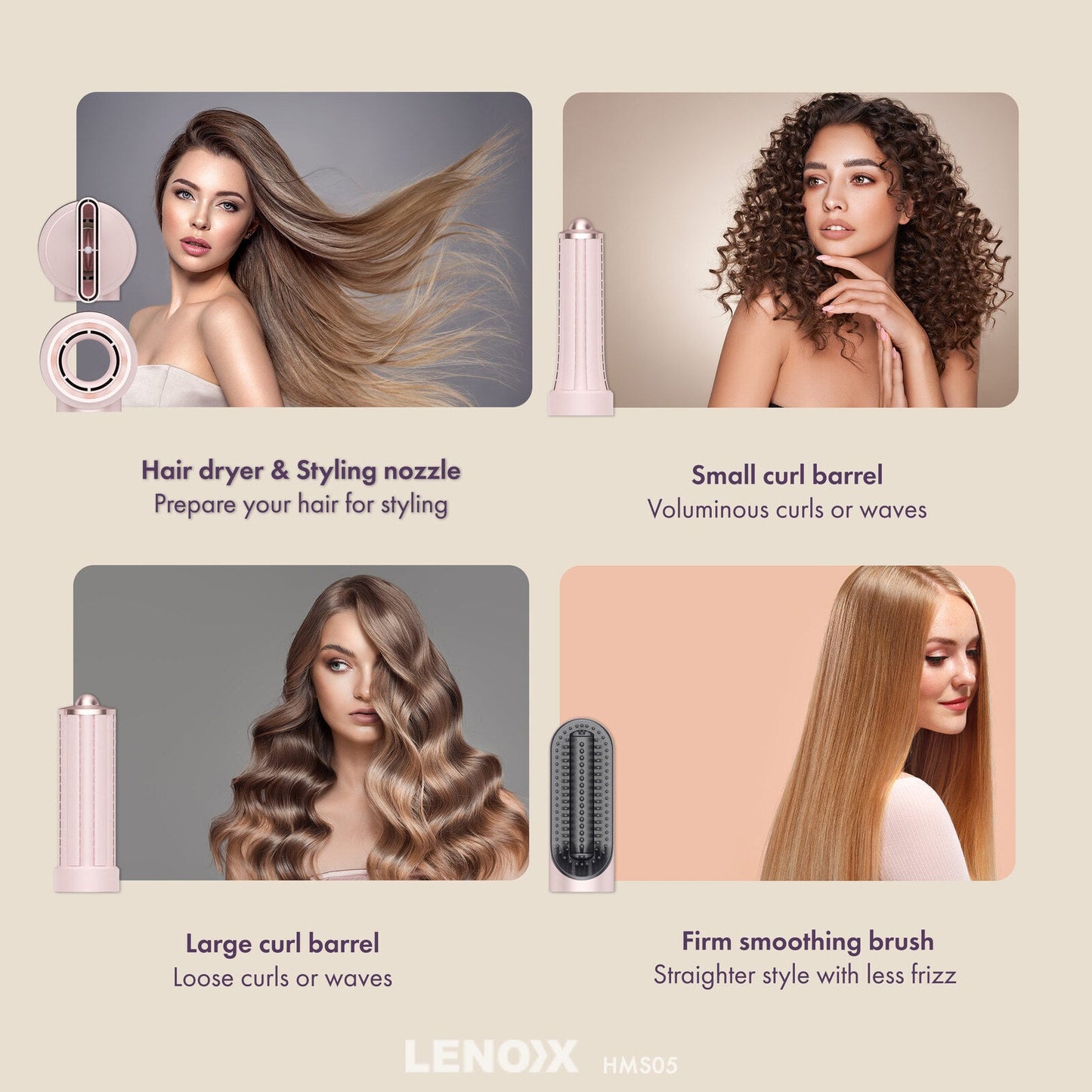 NNEDSZ Hair Dryer Multi-Styler with Adjustable Heat Settings